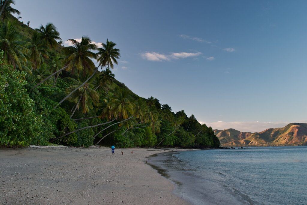 Ein abgelegener Strand auf der Insel Kadavu in Fiji